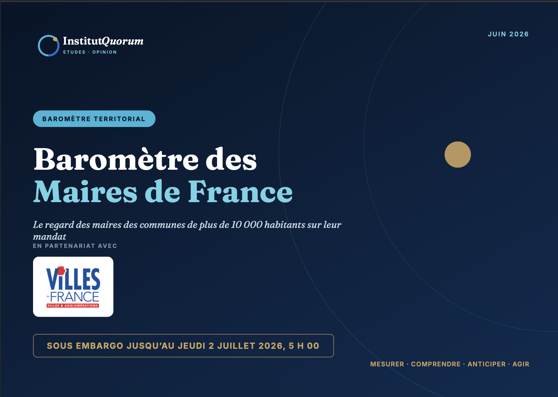 Baromètre des Maires de France 2026 — Institut Quorum, en partenariat avec Villes de France.